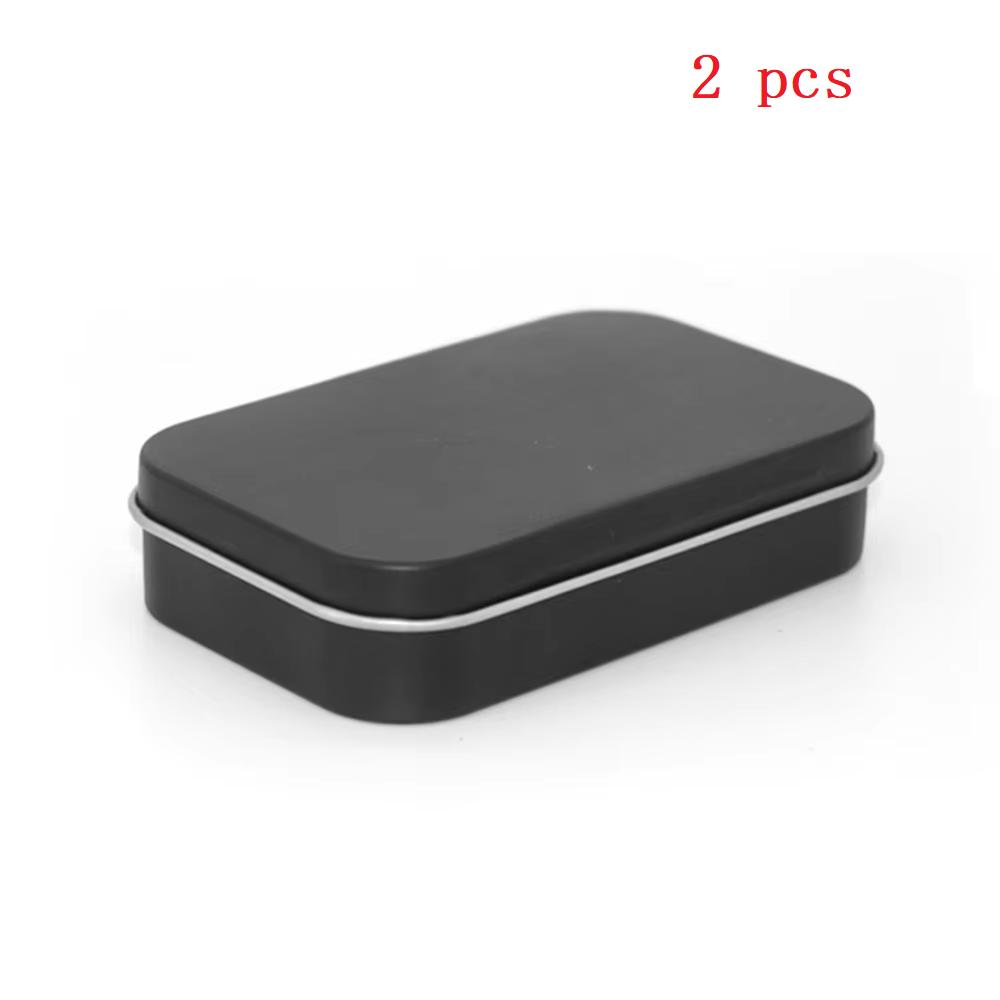 Metall Rechteckige Leere Mini Zinn Box Weißblech Push Candy Pille Fällen Bins Jar Klapp Behälter Kleine Organizer Lagerung Box