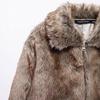 2024 Autumn Women's Vintage Faux Fur Coat In European & American Fashion