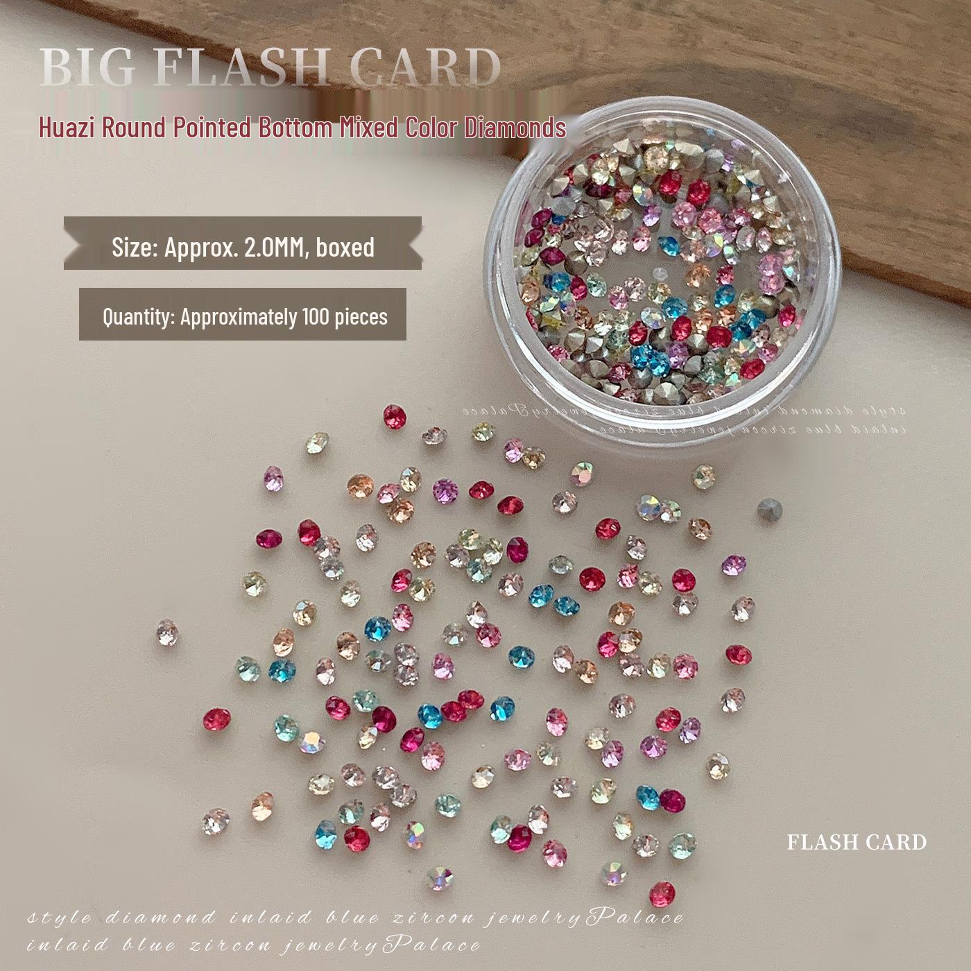 33-Cut Multi-Colored Rhinestone Nail Art Ball Decoration