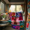 Dog Mom Blanket Personalized Name Soft Comfortable Stylish Blanket Car Blanket Perfect For Travel Camping Outdoor Home Suitable For All Seasons