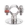 304 Stainless Steel Adjustable Base Pipe Bracket and Clamp for Water/PVC Pipes