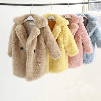 New Autumn & Winter Girls' Faux Fur and Cotton Coat with Particle Fleece - for Middle & Big Children