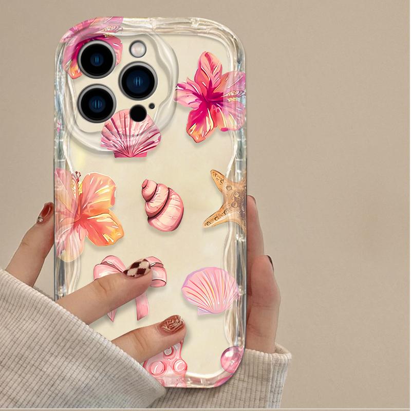 Colorful Marine Organism 3D Wave Case For iPhone 16 15 14 13 12 11 Pro Max X XR XS 8 7 Plus SE 2020 Shockproof Silicone Cover