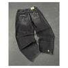 Streetwear Jeans Y2K Mens Pants Harajuku Hip Hop Letter Embroidery Vintage Blue Baggy Jeans High Waist Wide Leg Trouser