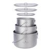 Boundless Voyage Titanium Cookware Pot, Campfire Cookware, Hanging Pot, Rust-Resistant, Lightweight, Foldable Handle, Solo Camping, Outdoor Camping Su