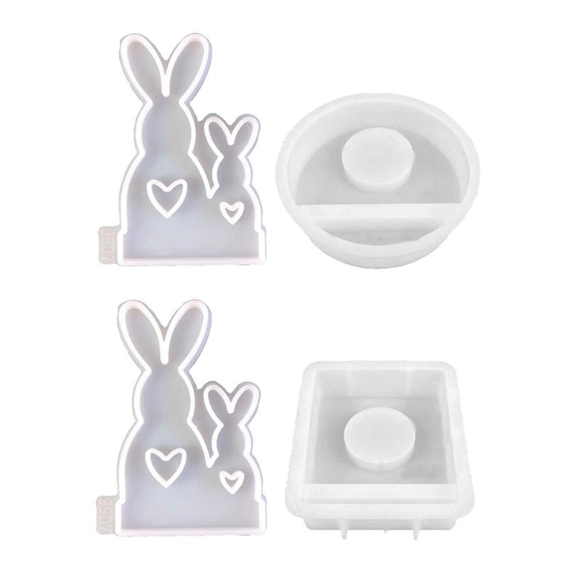Easter Theme Candle Holder Molds with Base for Making Candle Holder Tealight Holder Decorations