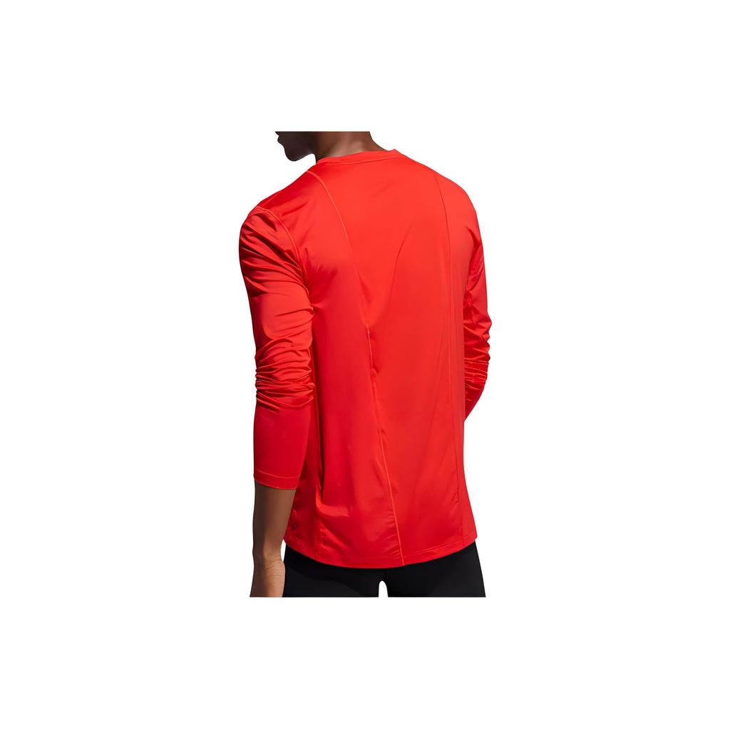Adidas Techfit Long Sleeve Fitted Running Training Fitness T-Shirt Men Tops Red GL9894