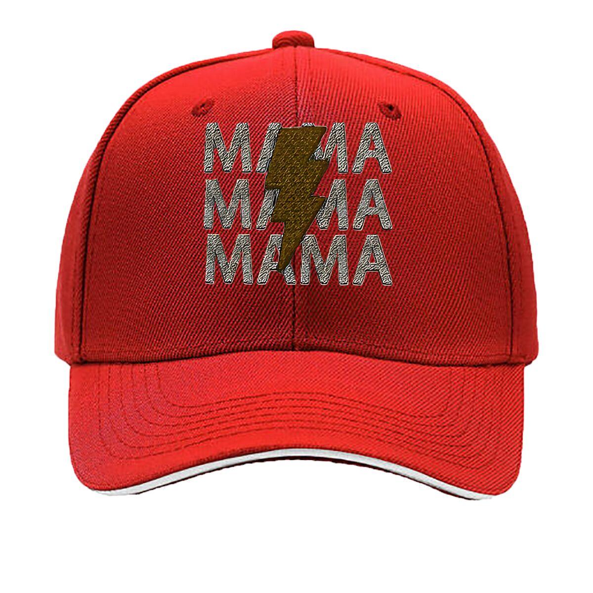 MAMA Lightning Bolt Patch Hip Hop hat Fashion Outdoor Sports Sandwich Baseball Cap One Size
