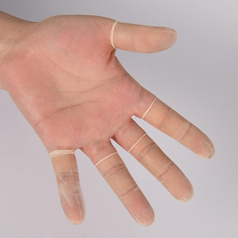 100/200Pcs Nail Art Finger Protection Cover Rubber Non-Slip Anti-Static Finger Cots Disposable Latex Finger Cover Nail Art Tool