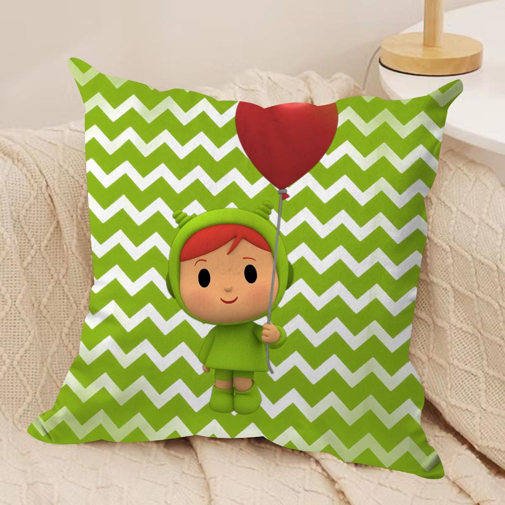

Cartoon Cute PPocoyoS Cushion Cover Short plush Doublesided Print Square Throw Pillow Covers Sofa Home Cushion Decor 30x30cm