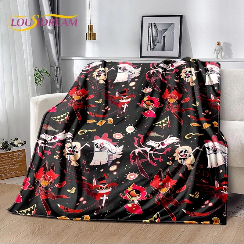 2026 H-Hazbin Hotel Charlie Cartoon Soft Blanket,Soft Throw Blanket for Home Bedroom Bed Sofa Picnic Travel Cover Child Gift