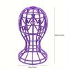 1Pc Foldable Adjustable Male/Female Wig Stand Hat/Cap Holder Grey Portable Lantern Shape Wig Head Stand Accessory