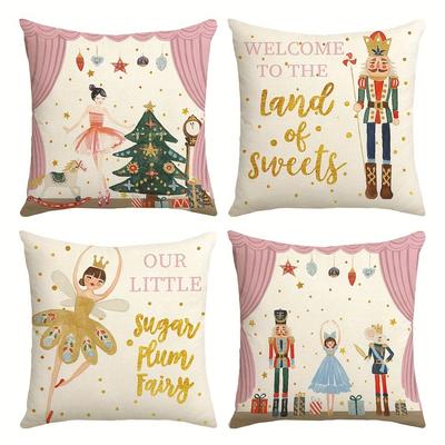 Christmas Nutcracker & Sugar Plum Fairy Themed Pillowcases: Welcome To the Land of Sweets! New Year Home Decoration
