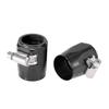 X AUTOHAUX Car Hose Finisher Clamp Car Hose Finisher Hose Connector Rubber with Screw Band Adapter Fittings 2pcs Black AN16