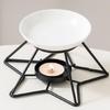 Moderne Duftlampen mit Keramikschale Metallstern Teelichthalter für Wohnzimmer oder Schlafzimmer
