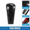 A ABSOPRO Gear Shifter Knob Shift Knob Frame Cover Trim Carbon Fiber Pattern Fits Mazda CX-3 CX-9 2016-2022 Plastic Black