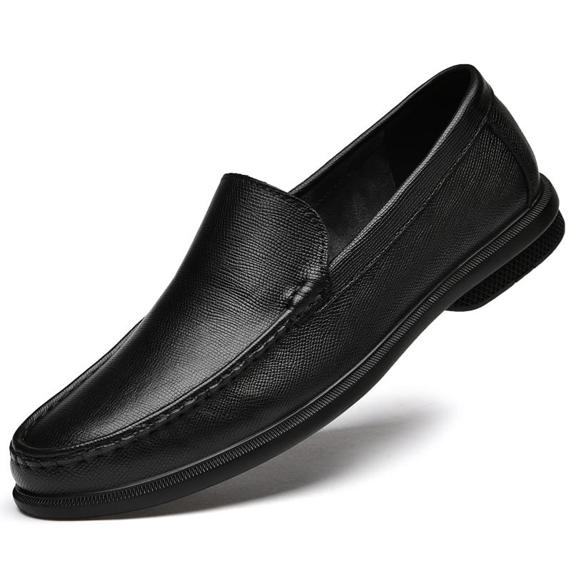 

Высококачественные мужские мокасины, классические роскошные деловые кожаные повседневные туфли, дышащие и удобные мужские мокасины из кожи 45 чёрный
