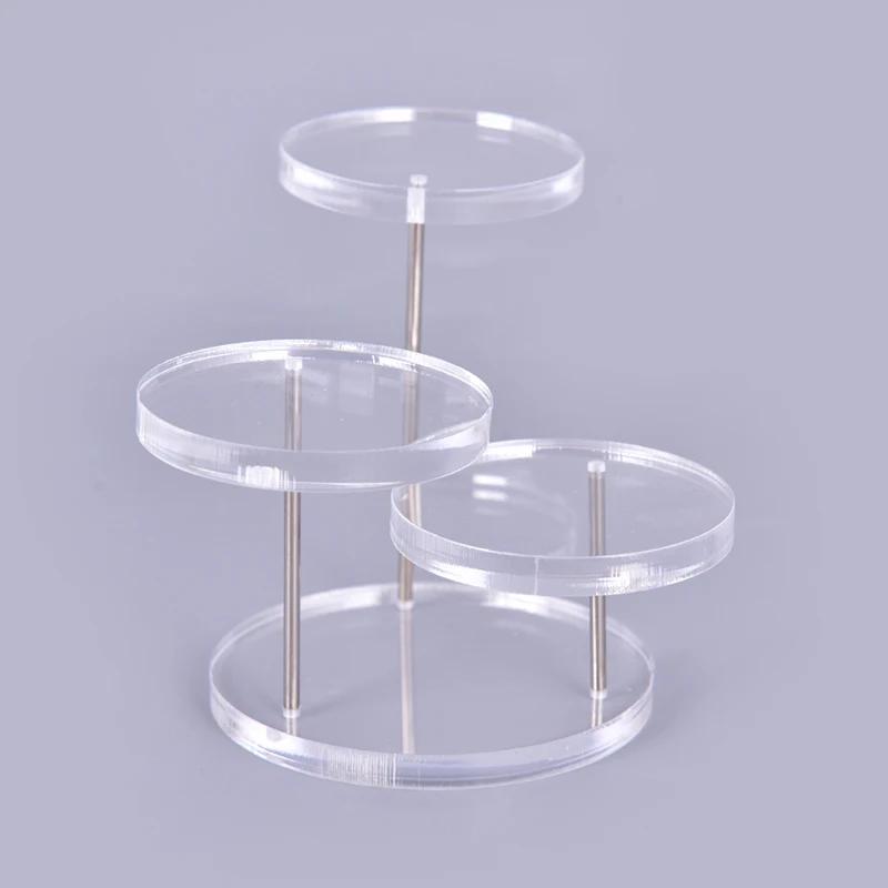 

3-layer Acrylic Ring Display Rack, Earring Jewelry Rack, Cake Dessert Rack, Party Wedding Cake Rack, Baby Shower Decoration XS（old） чистий
