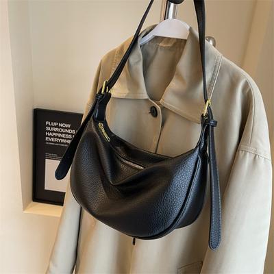 Neue Halbmond-Achseltasche für Damen, Taschen, Schultertaschen mit großem Fassungsvermögen, PU-Leder-Umhängetaschen, trendige Geldbörsen, Knödel