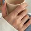 Unisex Minimalist 18K Gold Plated Stainless Steel Rings Set for Everyday Elegance - 2 or 4 Pieces