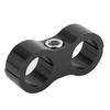 8AN Hose Separator Clamp Aluminum Alloy Fitting Adapter Accessory for Fuel Oil Brake Gas LineBlack