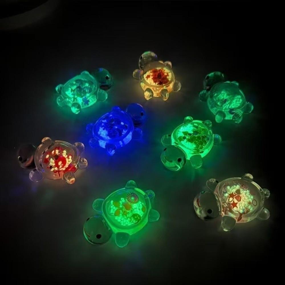10 Stuks Levendige Kleurrijke Schildpad Beeldjes Lichtgevend in Het Donker DIY Knutsel Mini Hars Dieren Oceaan Dier Thema Hars