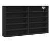 VidaXL Black Display Cabinet 100x15x58 Cm Engineered Wood, Wall Cabinet, Wall Storage Cabinet, Cabinet 847927
