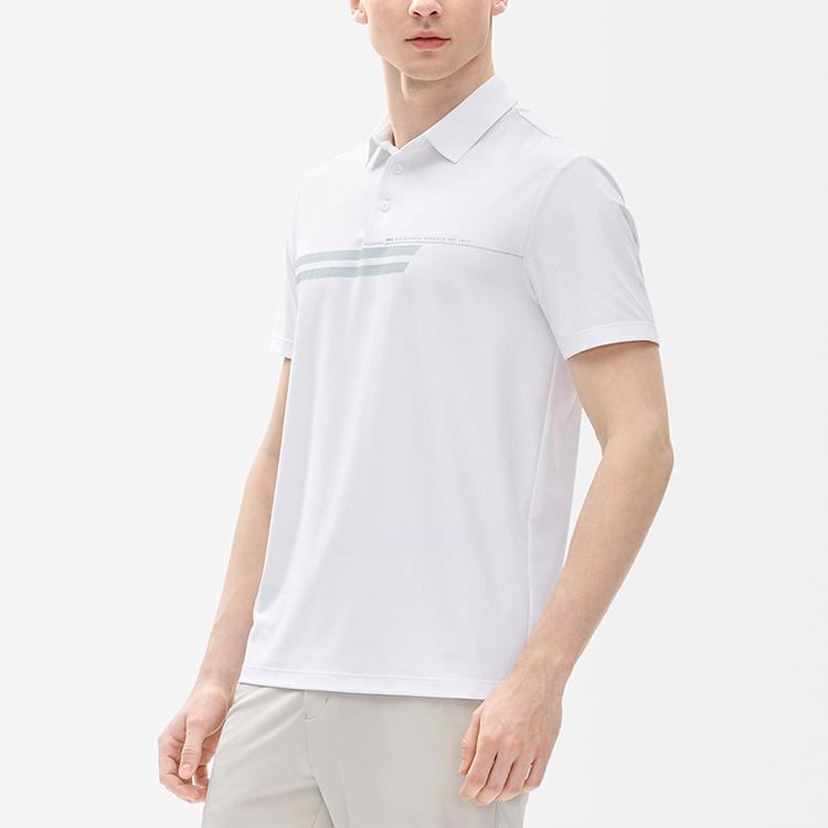 Fila Minimalist Commuter Color Block Letter Knit Short Sleeve Polo Shirt Men Polo Shirts Standard-White F11M232114F-WT