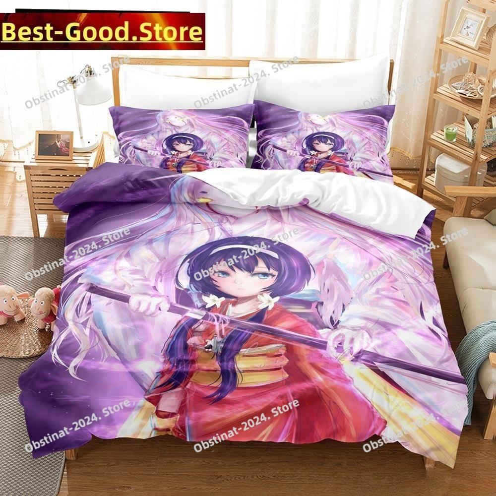 3D Print Anime Kawaii Girl Kyouka Bedding Set Printed Bed Set Duvet Cover Sheet Pillowcase Soft Quilt Cover Full Queen King Size