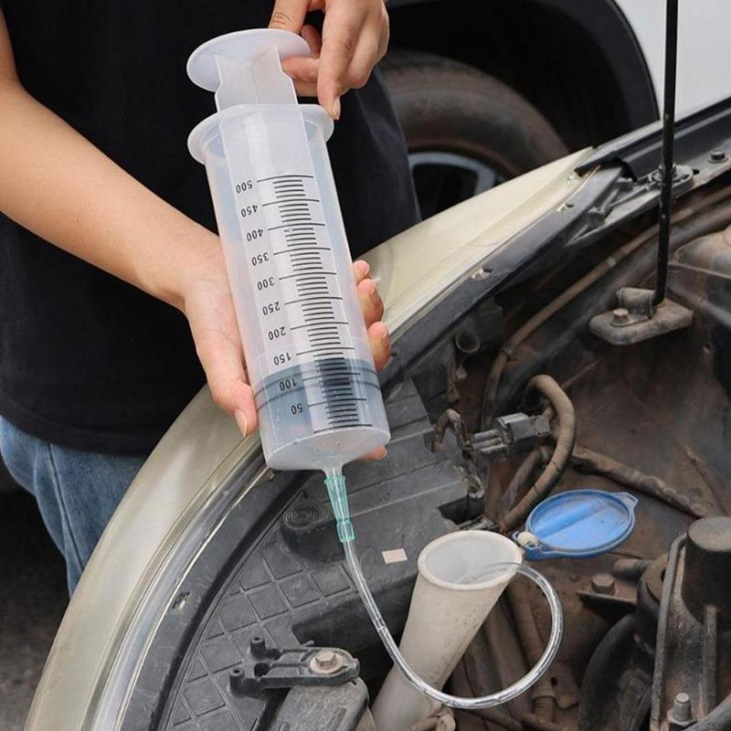 Multifunctional Car Oil Pump Syringe 500Ml Reusable Syringe With 1M Hose Syringe Oil Pump Pet Feeding Metering Pump Large Syring