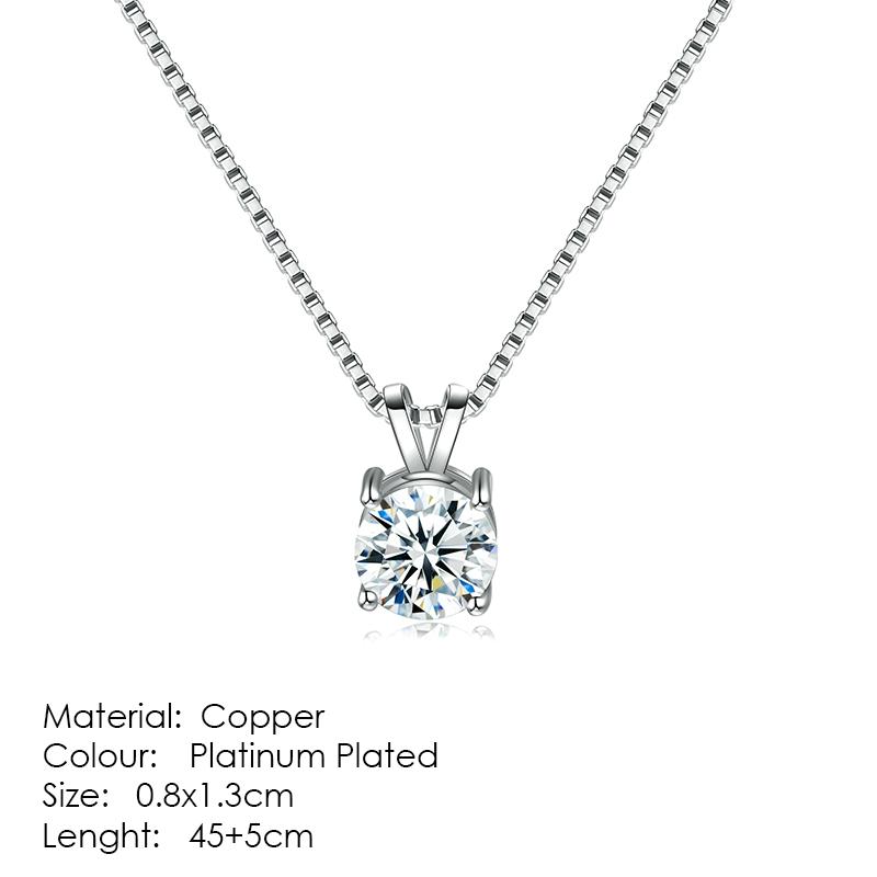 Fashion Crown Pendant Necklace for Women Retro Vintage Classic Rose Gold Cubic Zirconia Chain On Neck Trendy Jewelry N390