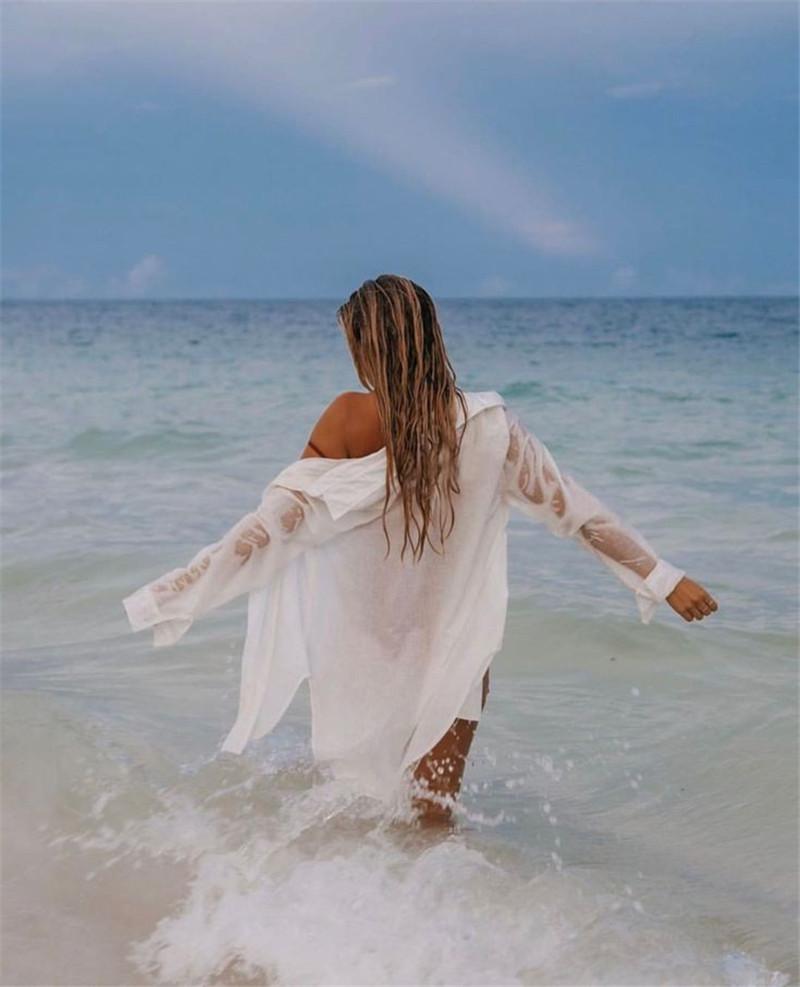 Chic Beach Cover-up: European & American Style Vacation Cardigan - 8 Colors