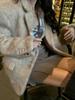 Pevná Elegantní Vintage Kožešinová Bunda Dámská Nová Móda Sladký Volný Kancelářský Kabát Dámský Korejský Návrhář Ležérní Streetwear Oblečení 2024