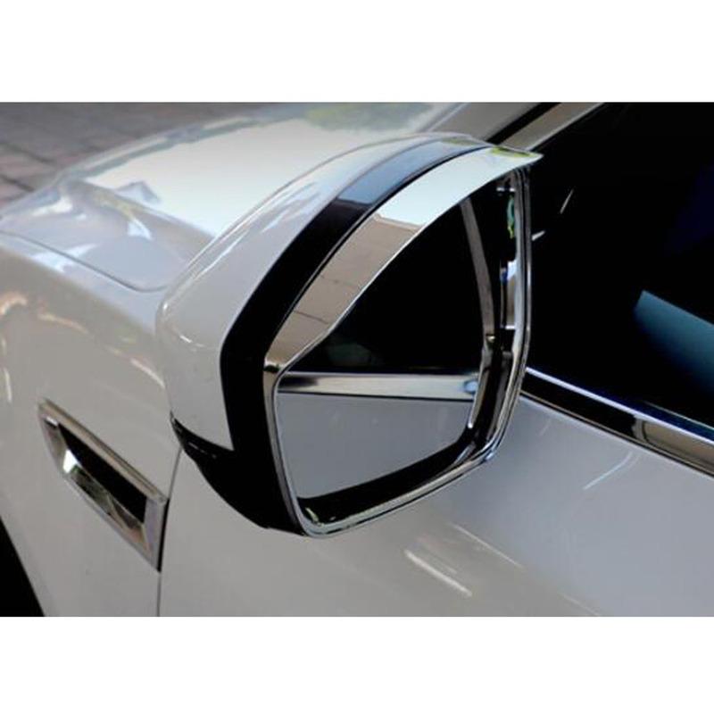 For Jaguar F-PACE FPace 2016 2017 2018   Car Eyebrow Rear Rearview Side Glass Mirror Trim Frame Rain Shield Sun Visor