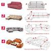 1-4 Seat Plush Sofa Cover Soft and Comfortable Recliner Sofa Cover Elastic Sofa Cover Soft Sofa Cover