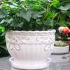 10Pcs Plastic Flower Pot Drip Trays Clear Round Shape Creative Saucers Decor