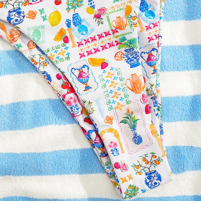 Floral High Leg Cut Thong Bikini Women's Two-Piece Swimsuit Female Swimwear Bather Bathing Suit Female Summer Beachwear