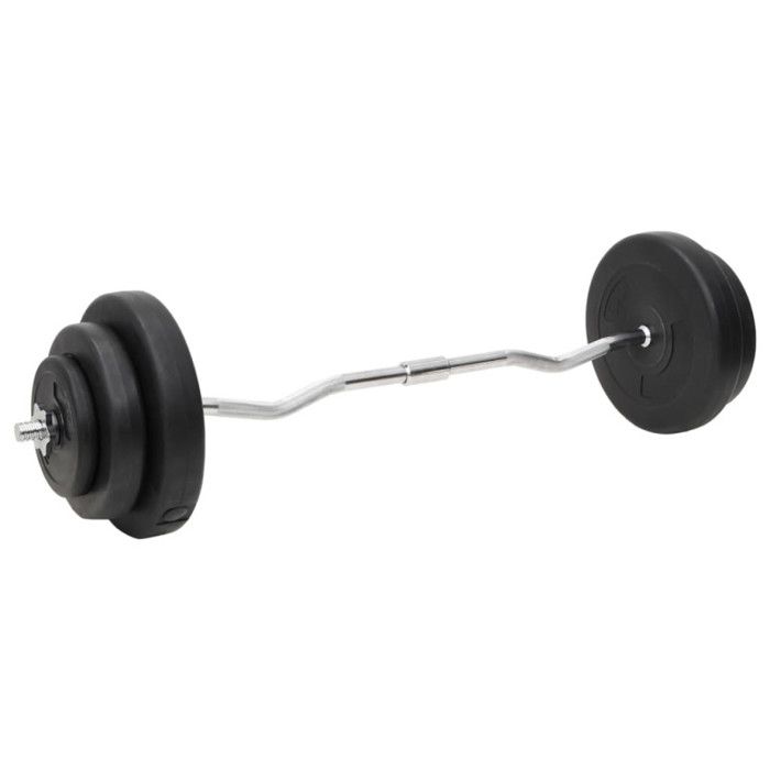 VidaXL Ensemble d'haltères et de barres avec plaques 60 kg, haltères, équipement d'entraînement physique, ensemble de 3145025