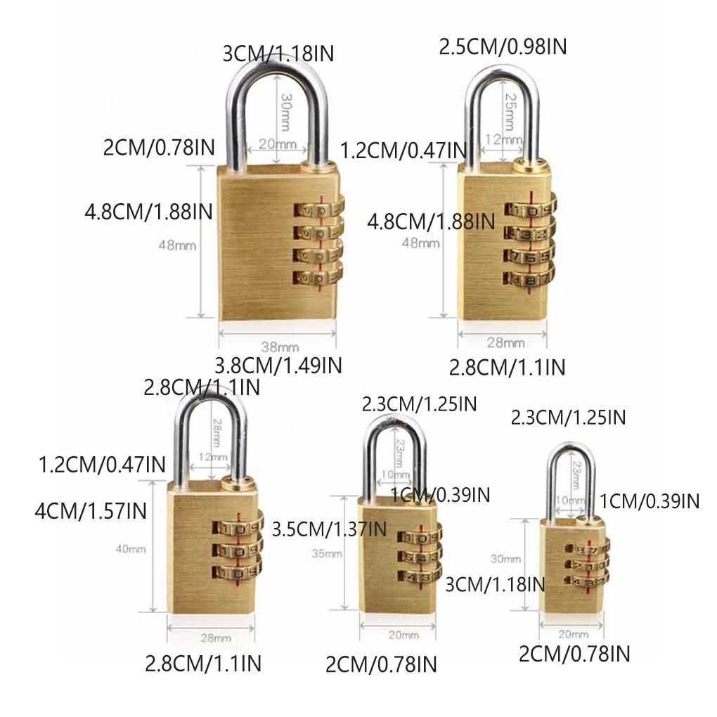 Combination Lock Security Padlock Travel Waterproof Wear-Resistant Drawer Hardware Courtyard Suitcase Cabinet Luggage