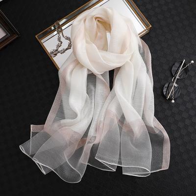 Luxury   Women Silk Scarf Thin Summer Lady Beach Shawl Scarves Muslim Fashion Foulard Female Hijab Headscarf