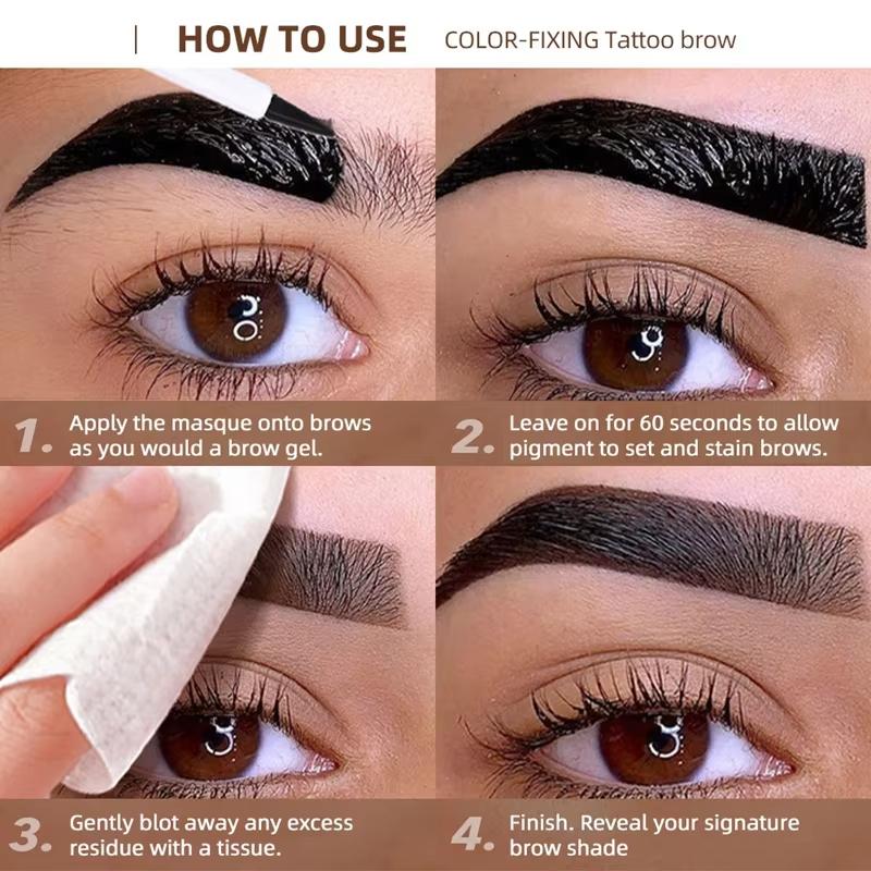 Long Lasting Tear Off Eyebrow Gel Cream, Waterproof and Sweat Proof, Long-lasting Color Retention, Creating A Natural Appearance