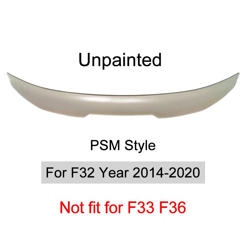 Per BMW Serie 4 F32 F33 F36 2014-2020 Fibra di Carbonio Lip Paraurti Posteriore Spoiler Baule Kit Ala Coda Stile MP M4 PSM Nero Lucido