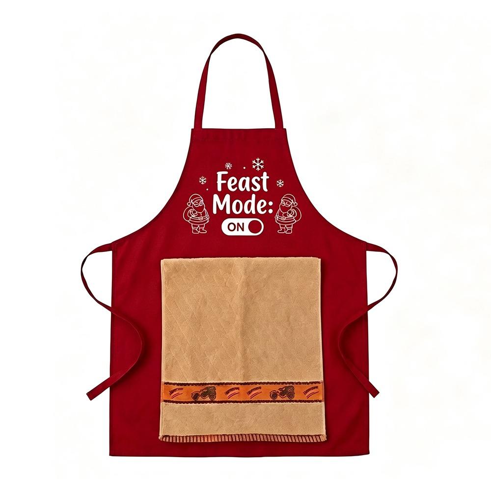 Front Towel Pocket Chef Apron Adjustable Neck Strap Gag Apron New Funny Apron  Grilling