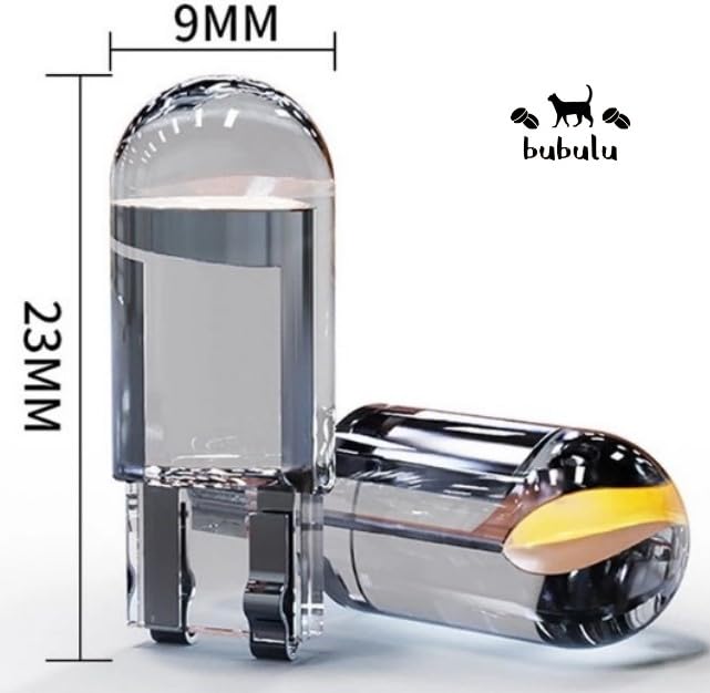 bubulu 24V T10 LED Position Bulb, License Plate Light, Meter Bulb, White License Lamp,