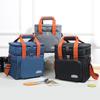 Expandable Double Deck Lunch Box Thermal Leak Proof Food Bag with Oversized Cup Pocket and Adjustable Strap