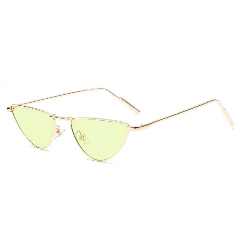 Cat Eye Sunglasses Luxury Brand Design Women Metal Triangle Sun Glasses Fashion Lady Shades UV400 Eyewear Oculos Gafas De Sol
