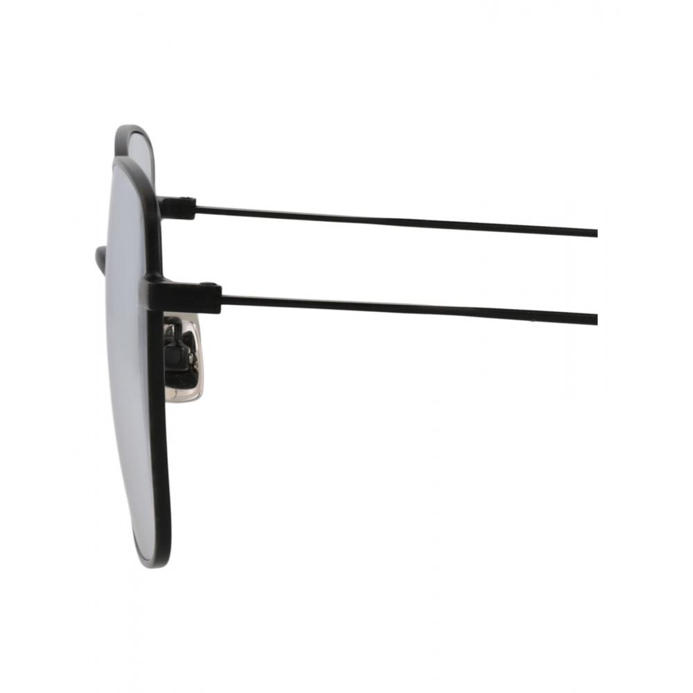 Saint Laurent Square Frame Metal Sunglasses Black Black Transparent