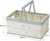 Skater Storage Foldable Toy Stackable Storage Basket with Miffy Monochrome Box, Box, Case, Handle, Design, BWOT13-A