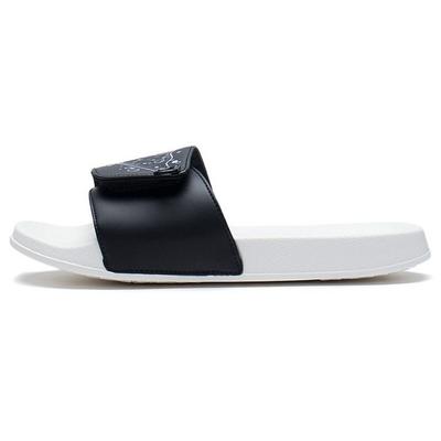 Li Ning Ln Slipper Comfortable Durable Rubber Sole Slide Sandals Men Footwear Black White AGAS001-1