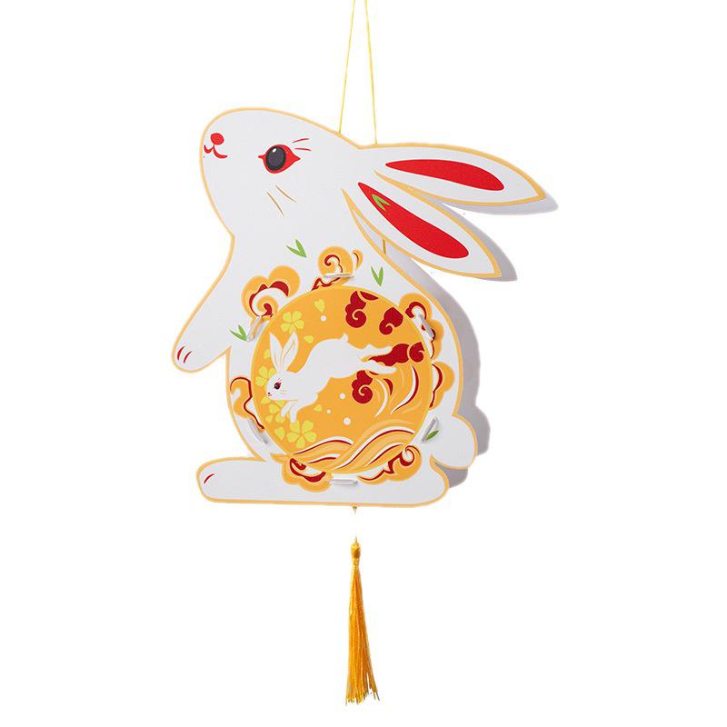 2026 Dragon Boat Festival Chinese Rabbit Lantern DIY Children's Craft Kit - Ancient Style Trend Flower Lantern